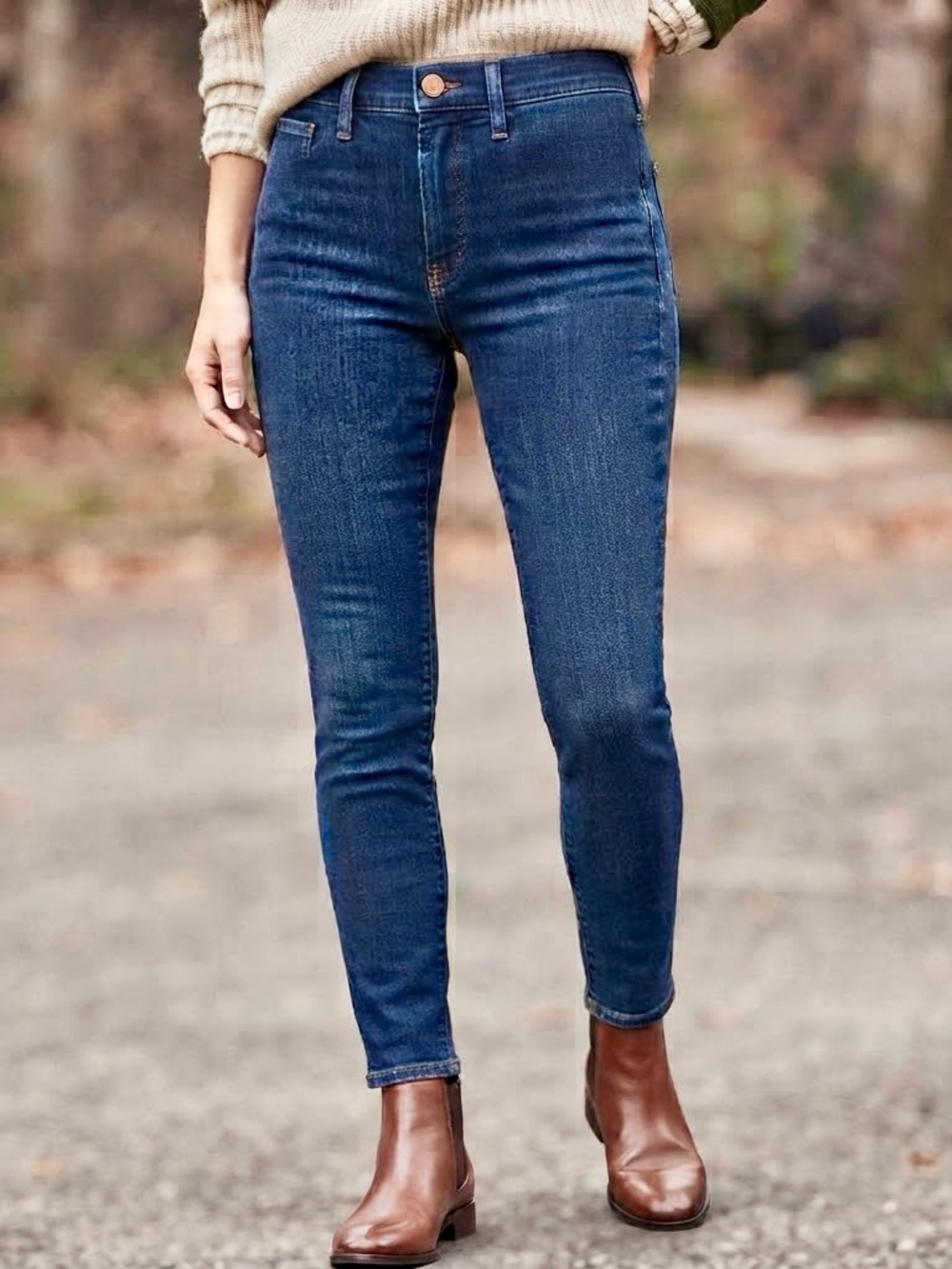 Madewell Roadtripper Skinny Jeans Size 26 Dark Wash Denim High Rise Stretchy EUC